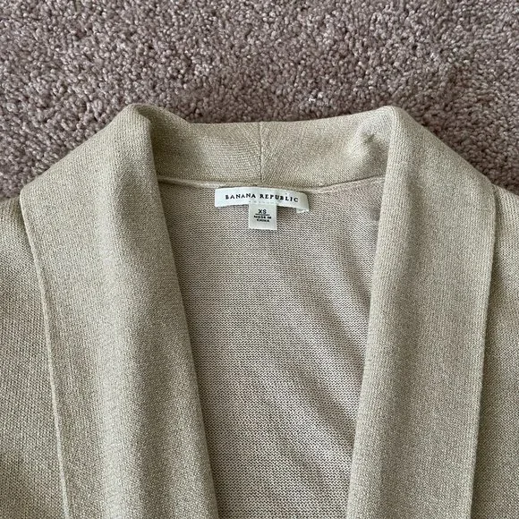 Banana Republic Gold Shimmer Cardigan XS - Picture 5 of 11